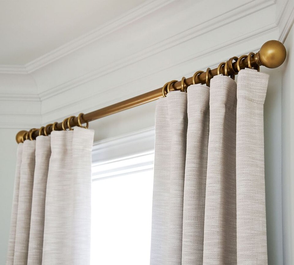 Brass Curtain Rod & Wall Bracket Pottery Barn Australia